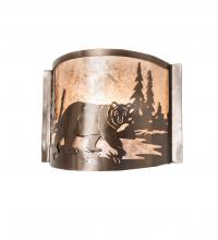 Meyda Green 243423 - 12" Wide Bear at Lake Right Wall Sconce