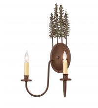  249399 - 12.5" Wide Tall Pines 2 Light Wall Sconce