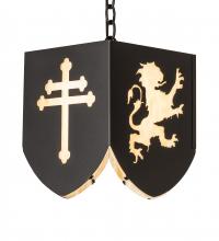  29266 - 10" Square Lions and Cross Pendant