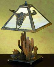  32795 - 21"H Steer Skull Table Lamp
