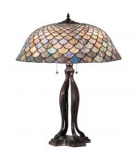  38594 - 30" High Tiffany Fishscale Table Lamp