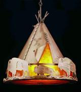  50156 - 20"W Teepee w/ Buffalo Pendant