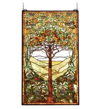  74065 - 29"W X 48"H Tiffany Tree of Life Stained Glass Window