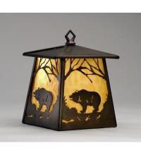  82640 - 7.5"W Grizzly Bear at Dawn Hanging Wall Sconce