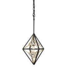  353M01MBFG - Marcia 1-Lt Mini Pendant - Matte Black/French Gold