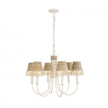  362C06CW - Cayman 6-Lt Chandelier - Country White