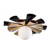  372S01MMBFG - Daphne 1-Lt Convertible Flush Mount/Sconce - Matte Black/French Gold