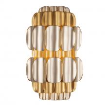  382W02AGGD - Swoon 2-Lt Sconce - Antique Gold/Gold Dust