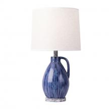  395T01AAYLU - Avesta 1-Lt Ceramic Table Lamp - Apothecary Gray/Blue Lustro