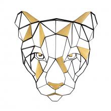  425WA83 - Geometric Animal Kingdom Lion Wall Art