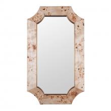  449MI26B - Farra 26x44 Wall Mirror - Poplar Burl/Weathered Brass