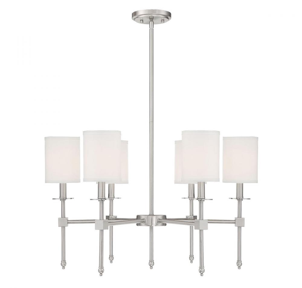 Chatham 6-Light Chandelier in Satin Nickel