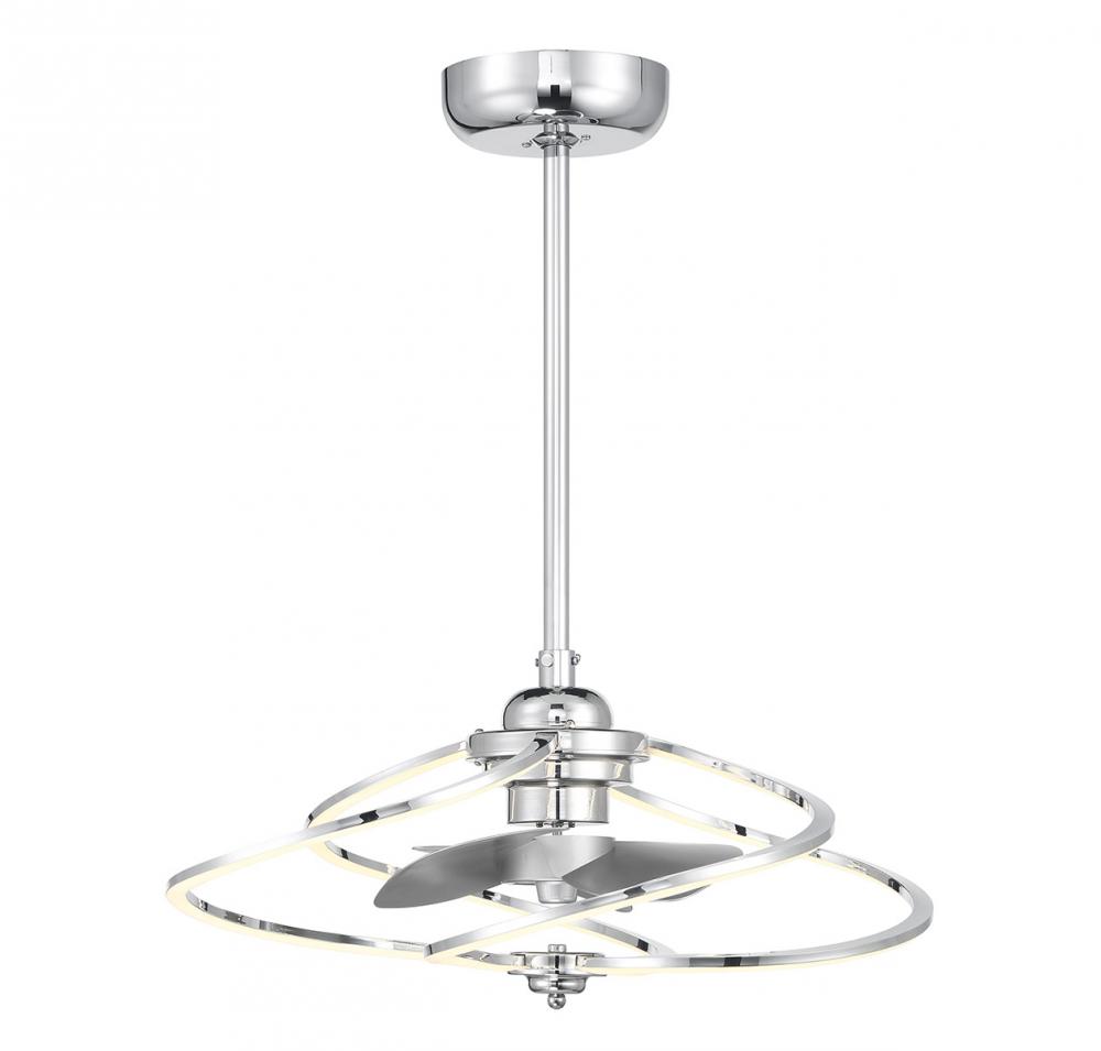 Hydra LED Fan D'Lier in Polished Chrome