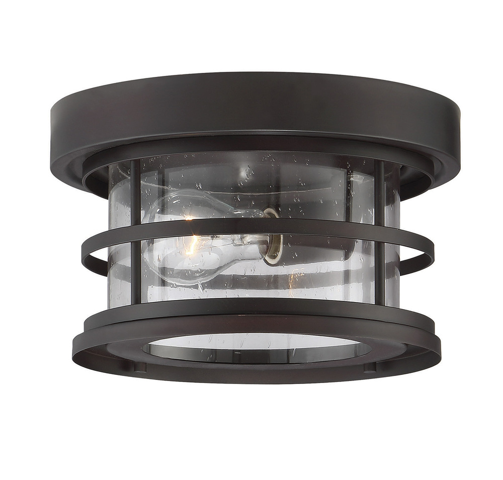 Barrett 1-Light Outdoor Ceiling Light in English Bronze