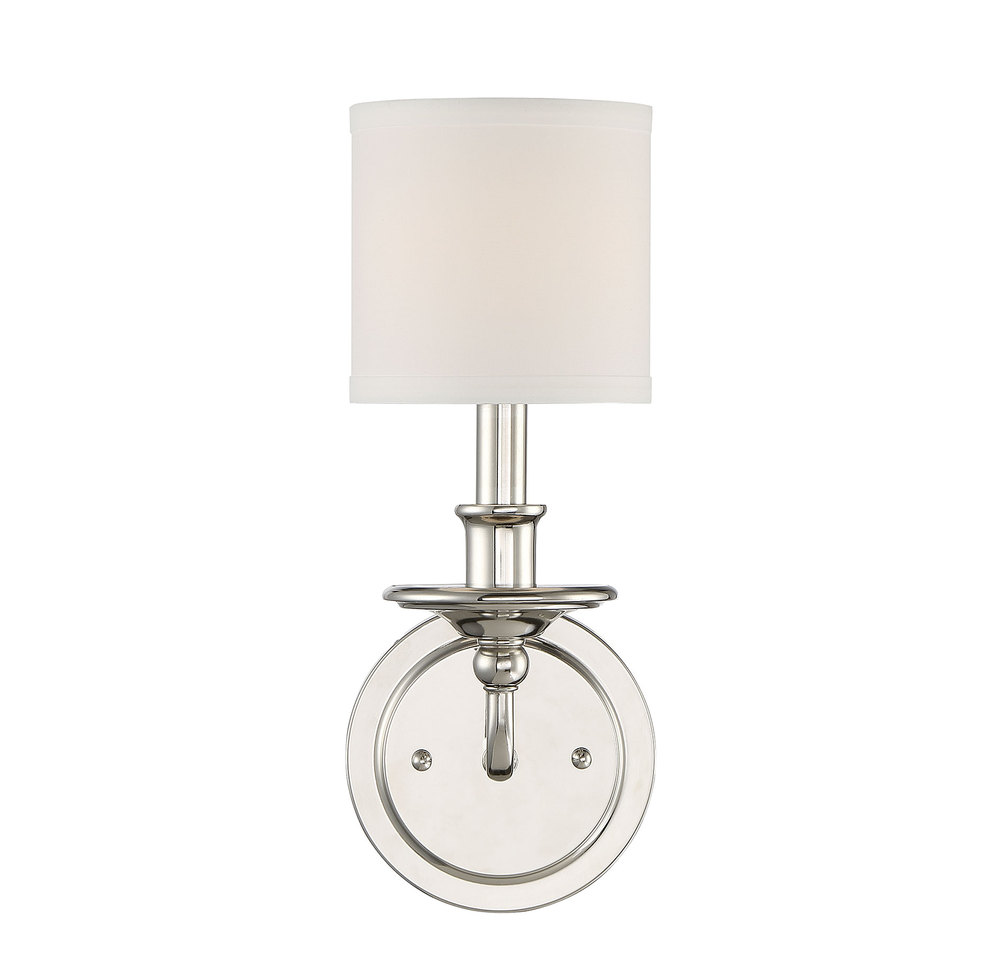 Aubree 1 Light Polished Nickel Sconce