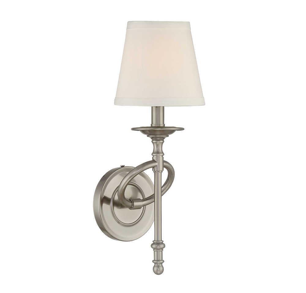 Foxcroft 1-Light Wall Sconce in Brushed Pewter