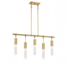  1-1365-5-322 - Chelsea 5-Light Linear Chandelier in Warm Brass