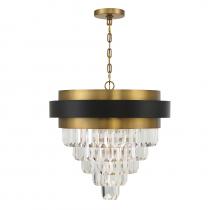  1-1669-4-143 - Marquise 4-Light Chandelier in Matte Black with Warm Brass Accents