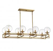  1-1862-8-322 - Crosby 8-Light Linear Chandelier in Warm Brass