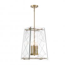  3-1617-4-322 - Kole 4-Light Pendant in Warm Brass