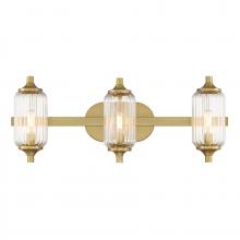  8-3024-3-322 - Holton 3-Light Bathroom Vanity Light in Warm Brass