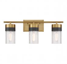  8-3600-3-322 - Brickell 3-Light Bathroom Vanity Light in Warm Brass and Black