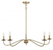 Savoy House M10085NB - 5-Light Chandelier in Natural Brass