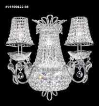  94109GA11 - Princess Wall Sconce with 2 Lights; Gold Accents Only