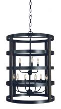  F-L1009 MBLACK - 9-Light Matte Black Homestead Chandelier