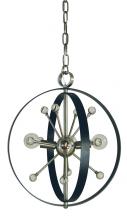  F-L1104 BN/MBLACK - 4-Light Brushed Nickel/Matte Black Nucleus Chandelier