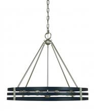  F-L1125 SP/MBLACK - 10-LIGHT SATIN PEWTER/MATTE BLACK LUXE CHANDELIER