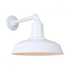  H-QSN15114-SA-93/QSNB-44-93 - 14" Gooseneck Light Warehouse Shade, QSNB-44 Arm