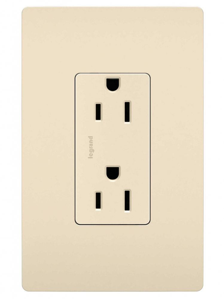 radiant? Self-Grounding Outlet, Light Almond