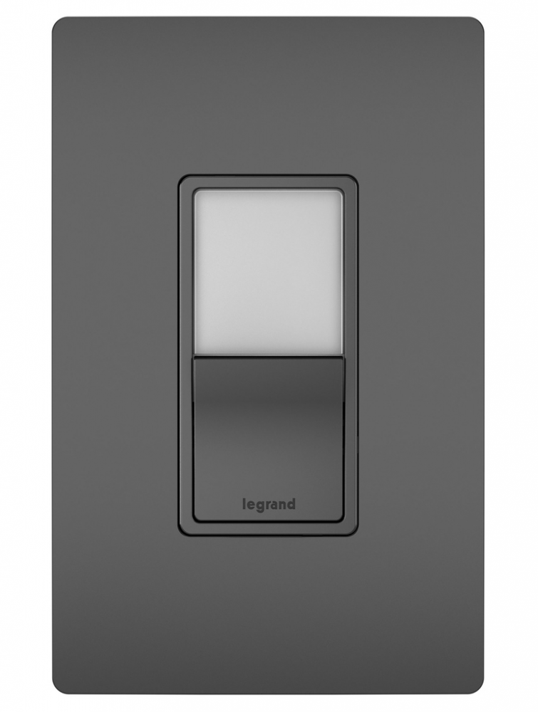 radiant? Single Pole/3-Way Switch with Night Light, Black