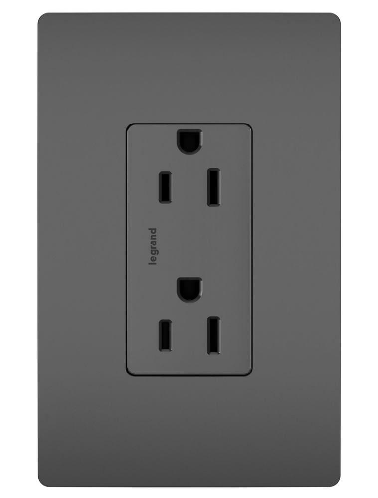 radiant? Tamper-Resistant Outlet, Black