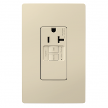  2097TRSGLLA - radiant? 20A Tamper-Resistant Self-Test Simplex GFCI Outlet, Light Almond