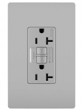  2097TRNAGRY - radiant? Spec Grade 20A Tamper Resistant Self Test GFCI Receptacle, NAFTA Compliant, Gray