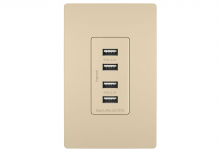  TM8USB4ICC6 - radiant? Quad USB Charger, Ivory