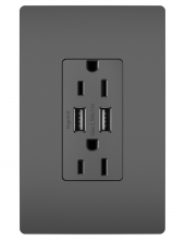  TM826USBBKCC6 - radiant? 15A Tamper-Resistant USB Outlet, Black