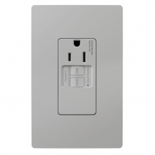  1597TRSGLGRY - radiant? 15A Tamper-Resistant Self-Test Simplex GFCI Outlet, Gray