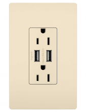  TM826USBLACC6 - radiant? 15A Tamper-Resistant USB Outlet, Light Almond