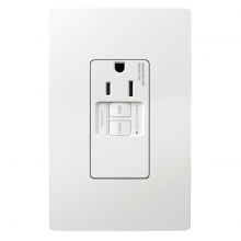  1597TRSGLW - radiant? 15A Tamper-Resistant Self-Test Simplex GFCI Outlet, White