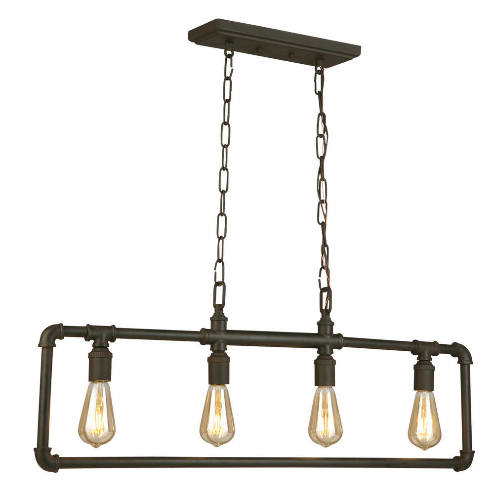 4x60W Linear Pendant w/ Matte Bronze Finish