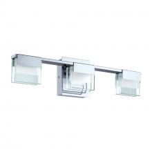  203207A - Vicino - 3 LT Integrated LED Bath/Vanity Light with a Chrome Finish and Clear and Satin Glass Shades