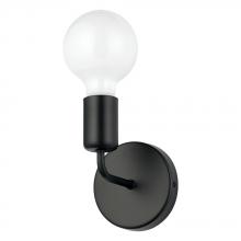  205335A - 1 LT Open Bulb Wall Light with a Matte Black Finish 1-60W E26 Bulbs