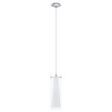  89832A - Pinto - Mini Pendant Chrome Finish Clear and White Glass