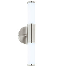  95144A - 1x11W LED Vanity Wall Light With Satin Nickel Finish & Opal Glass