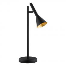  97805A - Cortaderas - Table Lamp Black Metal Gold Interior Shade