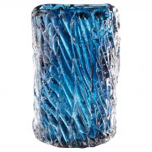  11896 - Thorough Vase|Blue | Clear -Lg