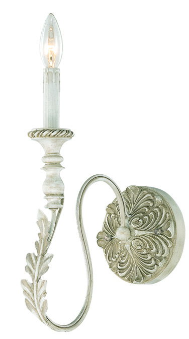 Zoe 1 Light Wall Sconce in Antique Linen